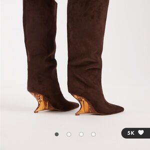 ISO ASOS Cece wedge Knee-High Boots